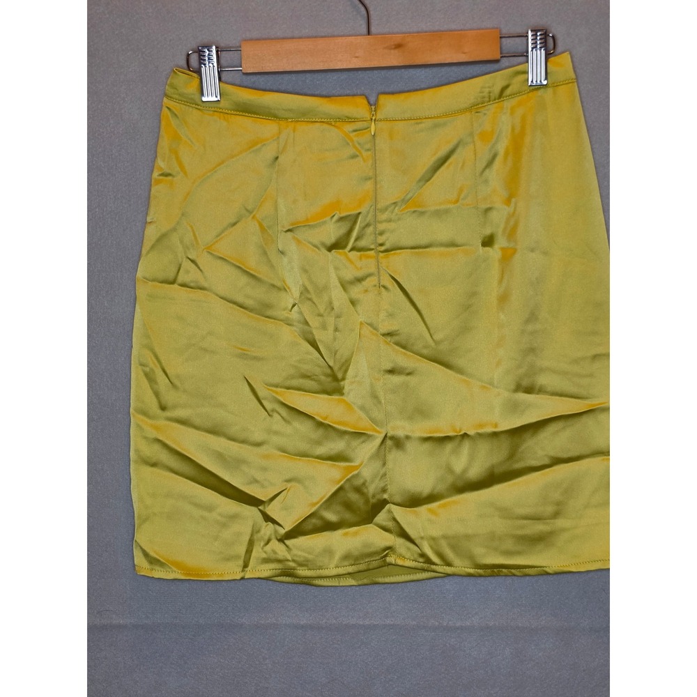 Sincerely Jules Chartreuse Yellow Satin Mini Skirt Size Medium RN160656 - Picture 8 of 9
